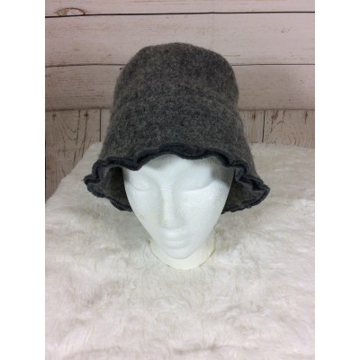 s Gray Wool Blend Winter Bucket Hat Size Medium Large Made in Italy  eb-42470988